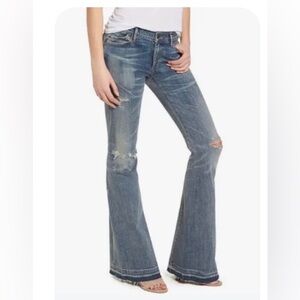 Citizens Of Humanity Distressed Wide-Leg Jeans size 27